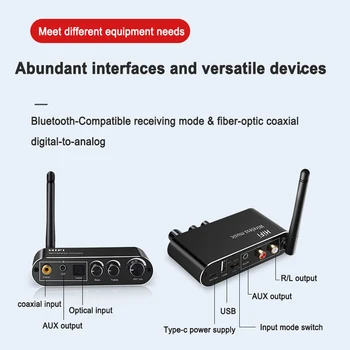 Bezdrôtový Bluetooth-kompatibilné 5.0 Prijímač Optického Vlákna Koaxiálny Audio Dekodér Converter U Diskov AUX, V Lossless Pre Počítač Bezdrôtový Bluetooth-kompatibilné 5.0 Prijímač Optického Vlákna Koaxiálny Audio Dekodér Converter U Diskov AUX, V Lossless Pre Počítač 4