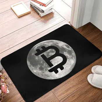 Bitcoin Non-slip Rohožky Na Mesiac, Obývacia Izba, Spálňa Mat Vonkajšie Koberec Domov Vzor Dekor