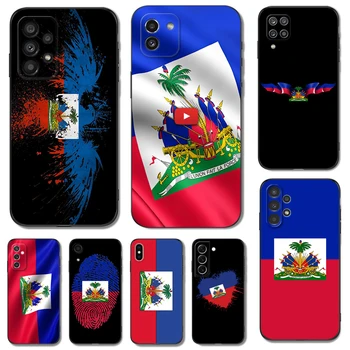 Black Tpu puzdro Pre Samsung Galaxy F23 M12 M22 M23 M32 4G M52 5G M30S M21 A04s Haiti Haitskej Vlajka