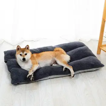 Bonzerpet pet hrubé mat mäkké teplé posteľ pre psov a mačky, umývateľný vankúš 65x50cm Stredné pet posteľ