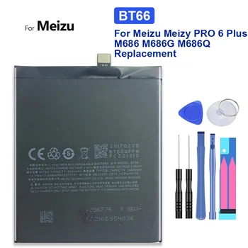 BT66 3400mAh Náhradnú Batériu Mobilného Telefónu Pre Meizu Pro 6 Plus, 6plus, Pro6 Plus, M686, M686G, M686Q, Batérie, Náradie