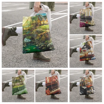 Cestovné puzdro, tote tašky pre ženy organizátor Shopper taška plátno Kozmetická taška pre make-up Skladovanie Shopper taška