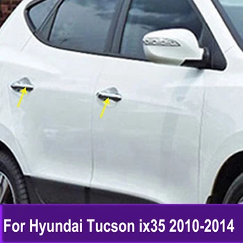 Chrome Strane Dverí Rukoväť Kryt Výbava Pre Hyundai Tucson ix35 2010 2011 2012 2013 2014 Dekorácie Styling Príslušenstvo Nálepky
