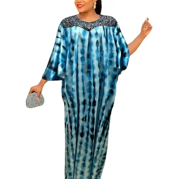 Dashiki Afriky Maxi Šaty Žien Batwing Rukáv Voľné Boubou Afrike Oblečenie Móda Nové Tlač Dlhé Rúcha Afriky Šaty Vestidos