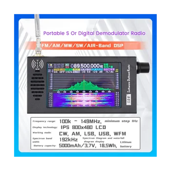 DeepSDR 101 SDR Rádio DSP Digitálne Demodulation Krátke Vlny FM MW SSB, CW HAM Rádio Prijímač DeepSDR 101 SDR Rádio DSP Digitálne Demodulation Krátke Vlny FM MW SSB, CW HAM Rádio Prijímač 1