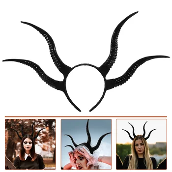Demon Horn Hlavový Most Halloween Kostýmy Mužov Ox Čelenky Ženy Vlasy Príslušenstvo Plastové Rohy Hairband Muž Dekorácie