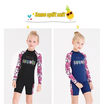 Dieťa Wetsuits Dieťa Plávanie Obleku Anti-Úpal Deti Obleku Dieťa Plavky na Leto, Surfovanie, Plávanie Čierne XL