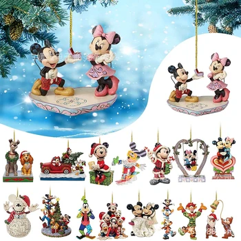 Disney Mickey Minnie Akryl Obrázok Akcie Keychain Vianočné Prívesok Auto Batoh Prívesok Kľúča Držiteľa Vianoce, Šperky, Doplnky