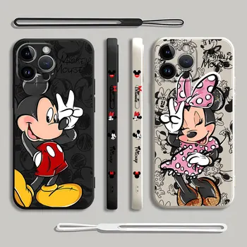 Disney Mickey Minnie Mouse Prípade pre Xiao Mi 11T Pro 12 Lite 10 Lite 10 TON 11 Lite 12T 12T Pro Späť Námestí Kvapaliny Mäkké Pokrytie