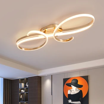 Elektrolyticky pokrývajú Moderné LED Luster, Vhodný Pre obývacie Izby, Spálne, Carridor Foyer Štúdia, Krytý Luster, Smart Home