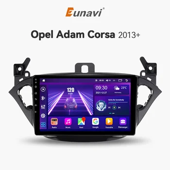 Eunavi 2 Din autorádia Android 10 Pre Opel Corsa E 2014 2015 2016 Multimediálny Prehrávač GPS Autoradio WIFI 4G Carplay 2din QLED