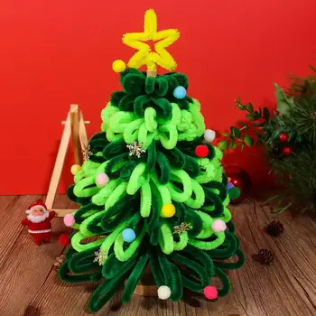 Farebné Plyšové Twist Stick Vianočné Kit Farebné Plyšové Stonky Twist Stick Vianočný Strom Materiál Pack Diy pre Slávnostné na Vianoce