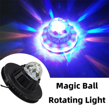 Farebné Rotujúce Magic Ball Žiarovka LED RGB Farebné Žiarovky Bar Svadobné domáci Klub Dekorácie AC100-240V Univerzálny