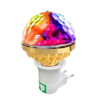 Farebné Rotujúce Svetlo Farebné Rotujúce Magic Ball Svetla, 3 Farebné Režimy Strobe Light Party Svetlá So Zásuvkami Pre Domáce Izba