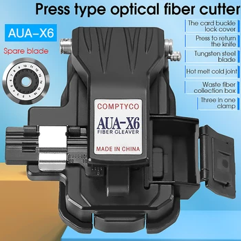 FTTH AUA-X6 Optického Vlákna Sekáčik stroj Tri-v-jednom svorka slot pre studenej spoločného/taveniny s Vysokou presnosťou Vlákniny rezacím Nožom