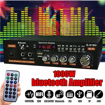 G30 G-919H 1000W Domov výkonové Zosilňovače Zvuku Bluetooth Amplificador Subwoofer Reproduktory Divadlo Audio ozvučenie 220V/110V FM