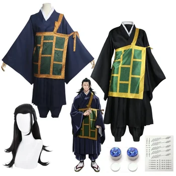 Geto Suguru Anime Cosplay Jujutsu Kaisen Kostým Čiernej Modrá kimono Školskú Uniformu