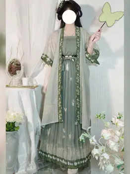 Hanfu Žien Pieseň Dynastie Skladaná Sukňa Čínsky Štýl, Pás Dĺžka Cosplay Kostým Tradičné Dancewear