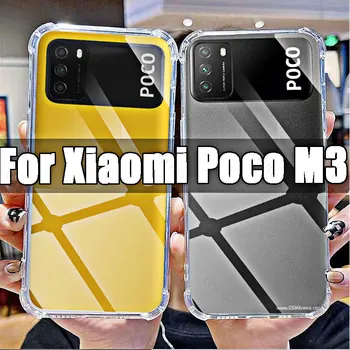HD Telefón Mäkké puzdro pre Xiao Poco M3 Jasné, Priehľadné Kryty Shell pre Xiao Poko M3 6.53