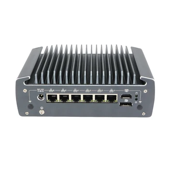 HUNSN Micro Firewall Prístroja,Mini PC,RX10/RX10k,pfsense,VPN Router, PC,AES-NI,6 x 2,5 GbE I225-V B3,HDMI,DP,COM,SIM Slot,TPM2.0