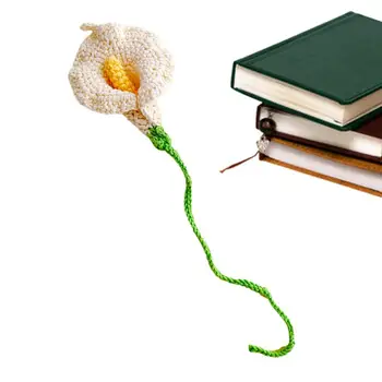 Háčkovanie Záložky Kvet Jedinečný Kala Lily Stránke Značky Kreatívne Kvetinové Ručne Pletené Knižných Značiek Čítanie Láskavosti Pre Učiteľov