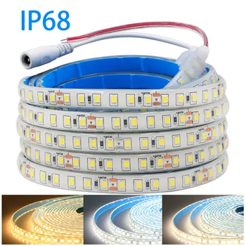 IP68 Vodotesný LED Pás 2835 12V 24V Svetlo Lepiaca Páska s 2-pin Drôt/ DC Zástrčka 120 Led Flex Studený/Teplý/Prírodná Biela Výzdoba