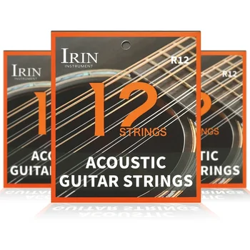 IRIN R12 Akustická Gitara String Phosphor Bronze 12Pcs Folková Gitara String Šesťhranné Zliatiny Antirust Drôt Gitara Diely a Príslušenstvo