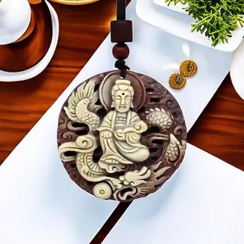 Jade Guanyin Prívesok Amulet Dizajnér Príslušenstvo Vyrezávané Luxusné Prívesky, Šperky Z Prírodného Kameňa Náhrdelník Talizmany Drahé Kamene