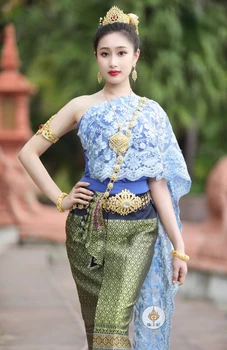 Jar Leto Thajsko Tradičné Oblečenie Žien Jedného Pleca Thai Oblečenie, Topy Trubice Sukne Hotelovej Reštaurácii Vitajte Pracovné Odevy
