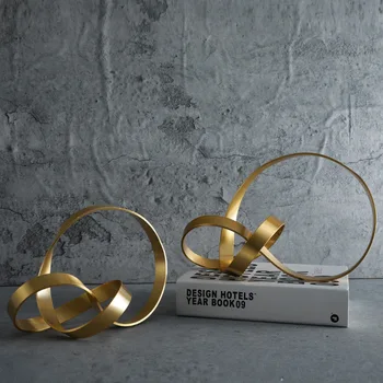 Jednoduché Kovové Zlato Duté Z Twist Umelecké Ozdoby Nepravidelného Obývacia Izba Ornament Stôl Dekorácie Nordic Domova Príslušenstvo