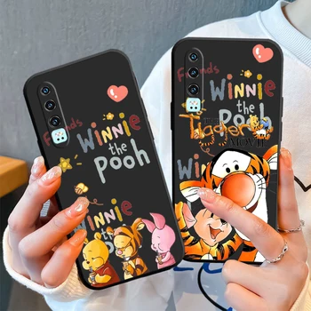 Karikatúra Disney Winnie the Pooh Telefón puzdro Na Huawei P50 P30 P40 P20 Lite 5G Nova Plus 9 SE Pro 5T Y9S Y9 Prime Y6 Balíku TPU