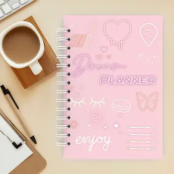 Kawaii Ružová Plán Týždeň Knihy Plánovač Vestník Noteook Todolist Nahratie Knihy Účinnosť Plán Plán 2023