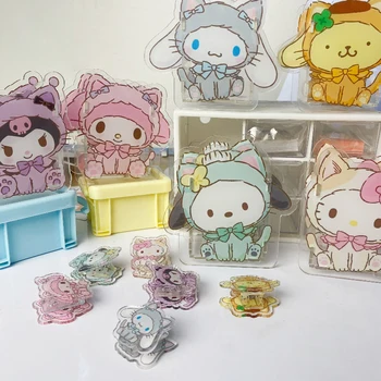Kawaii Sanrio Pero Držiteľov Hello Kitty Moje Melódie Kuromi Cinnamoroll Študent, Desk, Pen Vedro Úložný Box Písacie Pero Kontajner