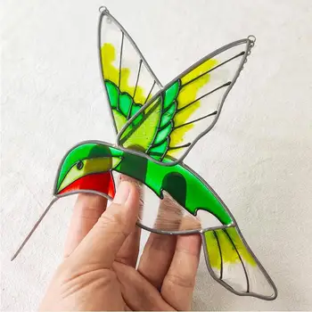 Kolibrík Suncatchers Umenie Záhradné Sochy, Plastiky a Domova Vonkajšie Ornament Akrylového Skla Suncatcher Ozdoby