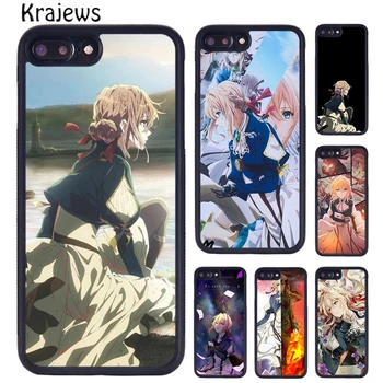 Krajews Anime Fialová Evergarden Telefón puzdro Pre iPhone SE2020 15 14 6 7 8 plus 11 12 mini 13 Pro X XR XS Max kryt plášťa coque