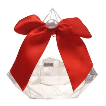  Kreatívne Darčeka Transparentné protiprachová v tvare Diamantu Krásne Dekoratívne Plastové Candy Package Box Dovolenku Dodávky 