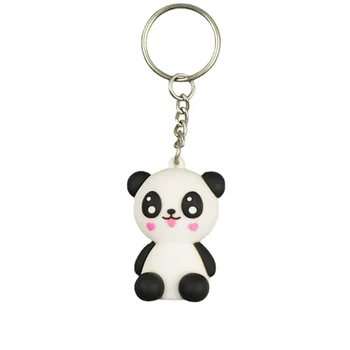 Kreatívne Číny Národný Poklad Cartoon Zvierat Panda Auto Keychain Taška Mobilný Telefón Malých Prívesok Rez Keychain