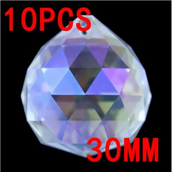 Krištáľový Luster Gule 30 mm AB 10pcs K9 Crystal Prism Gule DIY Svadobné Domáce Dekorácie Crystal Príslušenstvo Luster Časti