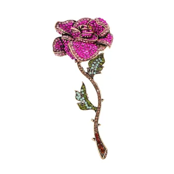 Krásne Ruže Kvet Brošne Kolekcia Pre Ženy Lady Elegantná Kvetina Pin Letné Dizajn Strany Valentínske Darčeky