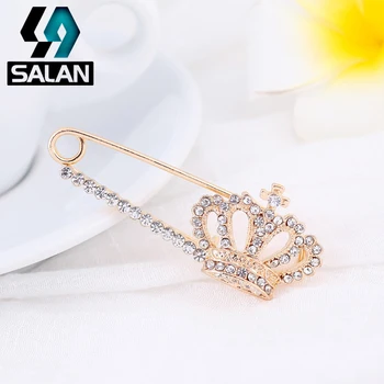 Kórejský módne populárne brošňa plný crown diamond diamant diamanty corsage osobnosti wild oblečenie