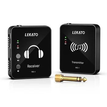 Lekato Wp-10 2.4 G Bezdrôtové Slúchadlá Monitor Nabíjateľná Vysielač, Prijímač M-Vave M8 Nabíjateľná Stereo Mono Telefón Nahrávať