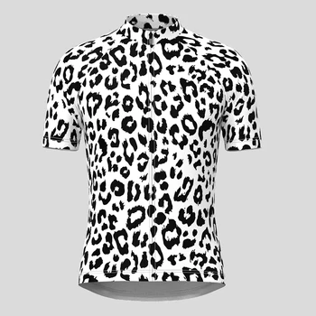 Leopard Škvrny Muž Cyklistický Dres s Krátkym Rukávom Letné Cyklistické Tričko Požičovňa Nosenie Horskej Ceste, Oblečenie Priedušná MTB Oblečenie