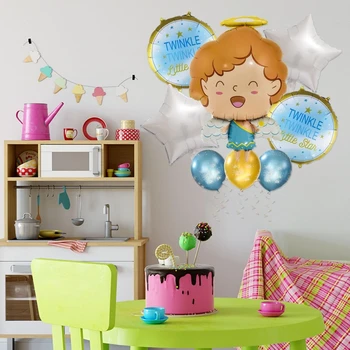 Little Angel Hliníková Fólia Balón Nastaviť DIY Party Dekor Balóny Chlapec Dievča Narodeniny Dieťa Sprcha Dekorácie, Party Dodávky