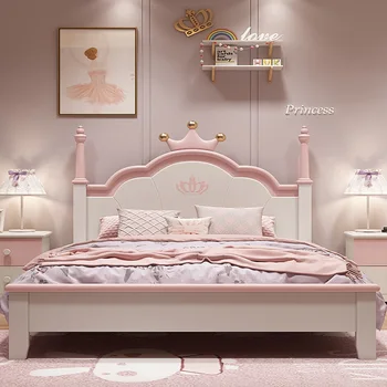 Masívneho dreva posteľ dievčatá princezná posteľ dievčatá detskej izbe nábytok kombinácia súbor detská posteľ jednolôžko