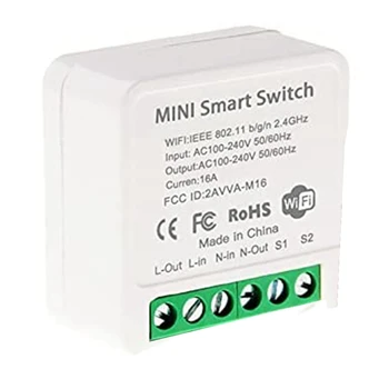 Mini Smart Wifi Relay Prepínač, DIY Časovač zapnutie Svetla Modul Smart Života/Tuya Aplikácie, Bezdrôtové Diaľkové Ovládanie