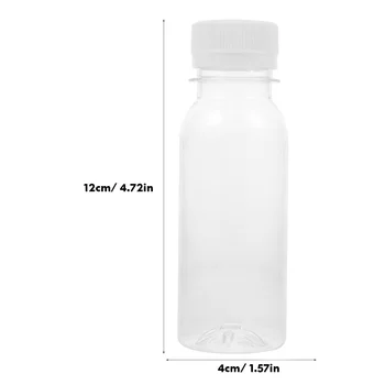 Mlieko Fľaše Plastové Fľaše Opakovane s Vrchnákmi Mini Chladnička Nádoby Šťavy Prázdne Malé Vodné Mlieko Fľaše Plastové Fľaše Opakovane s Vrchnákmi Mini Chladnička Nádoby Šťavy Prázdne Malé Vodné 3