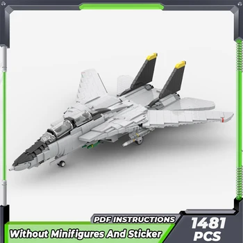 Moc Tehly Vojenské Model Model F-14 Tomcat Fighter Technológie Modulárny Bloky Darčeky, Hračky Pre Deti DIY Sady Montáž