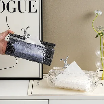Moderné Akryl Tkaniva Box Vody zvlnenie domov skladovanie dekorácie Svetla luxusné tvorivé obrúsok papierovej krabici rozšírené zmysel
