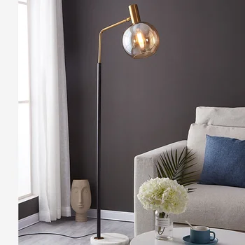 Moderné LED Sklo Poschodí Lampy, Obývacia Izba, Nočné Čítanie stoj Svetlo Medi Dizajn Tela Domáce Dekorácie Teplé Zariadenie