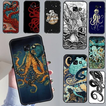 Morský Život Tichom Octopus Zadný Kryt Pre Samsung Galaxy J3 J5 J7 2016 A3 A5 2017 A6 A7 A8 A9 J8 2018 J4 J6 Plus Prípade